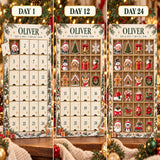 Personalized Baby Birth Stats Advent Calendar with 24 Photo Ornaments