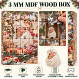 Personalized Baby Birth Stats Advent Calendar with 24 Photo Ornaments