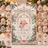 Personalized Rainbow Baby First Christmas Advent Calendar with 24 Photo Ornaments
