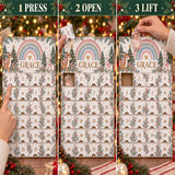 Personalized Rainbow Baby First Christmas Advent Calendar with 24 Photo Ornaments