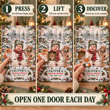 Personalized Woodland Baby First Christmas Advent Calendar with 24 Photo Ornaments