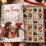 Personalized Our First Christmas Fur Family Advent Calendar with 24 Photo Ornaments