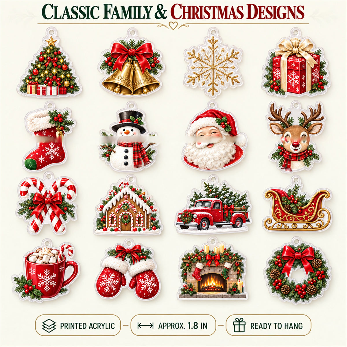 Personalized Blended And Blessed Family Advent Calendar with 24 Photo Ornaments
