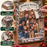 Personalized Blended And Blessed Family Advent Calendar with 24 Photo Ornaments