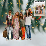 Customized Your Photo Ornament - Personalized Photo Mica Ornament - Christmas Gift For Family Member