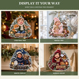 Personalized Woodland Christmas Baby 2026 Photo Ornament - Custom Acrylic Christmas Keepsake - image 5