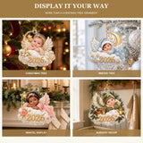 Personalized Little Christmas Angel Baby 2026 Photo Ornament - Custom Acrylic Christmas Keepsake - image 5