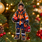 Personalized Kids EMT Paramedic Photo Ornament - Custom Acrylic Christmas Keepsake - image 5