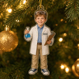 Personalized Kids Teacher Photo Ornament - Custom Acrylic Christmas Keepsake - image 3
