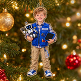 Personalized Kids Scientist Photo Ornament - Custom Acrylic Christmas Keepsake - image 3