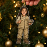 Personalized Kids Scientist Photo Ornament - Custom Acrylic Christmas Keepsake - image 4