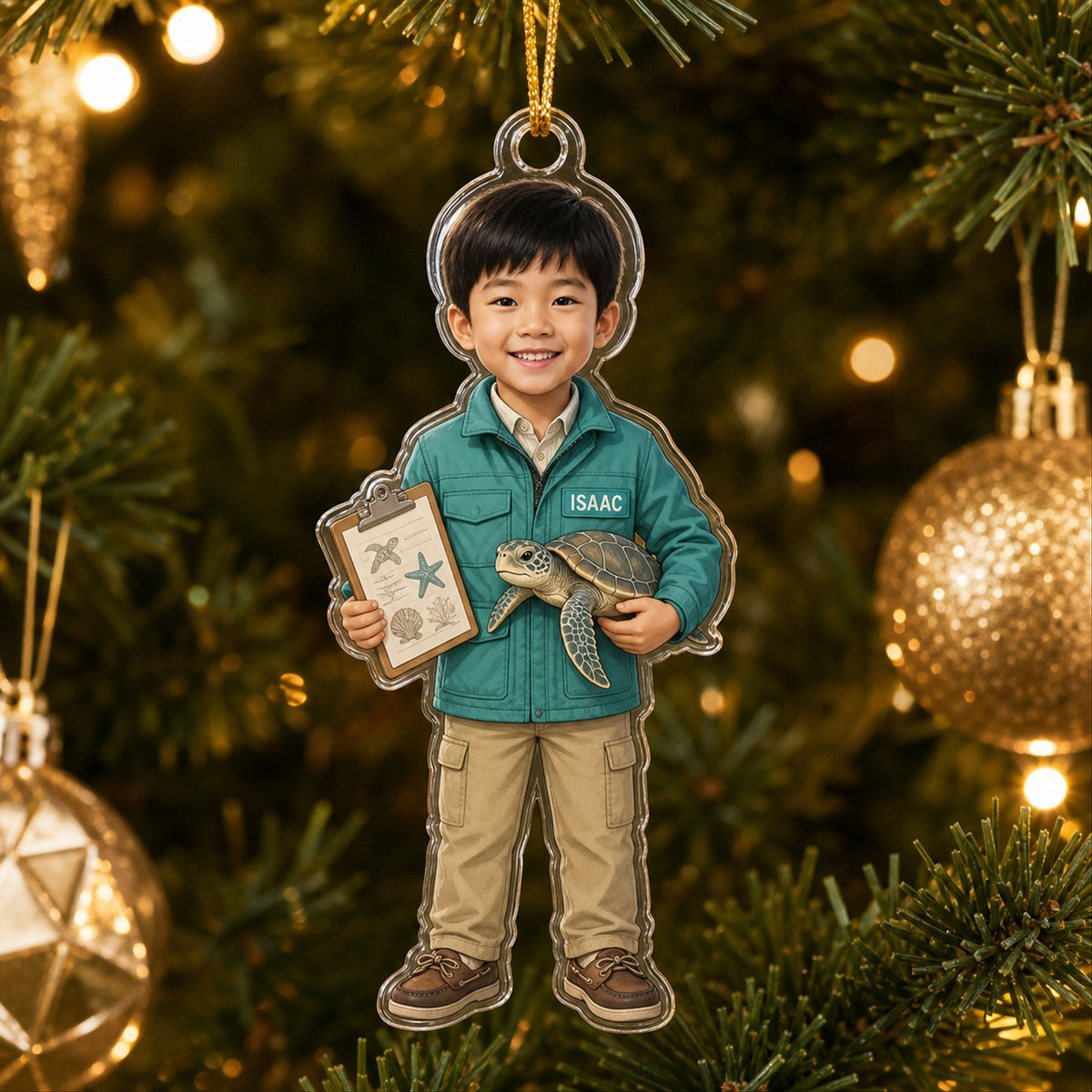 Personalized Kids Scientist Photo Ornament - Custom Acrylic Christmas Keepsake - image 5