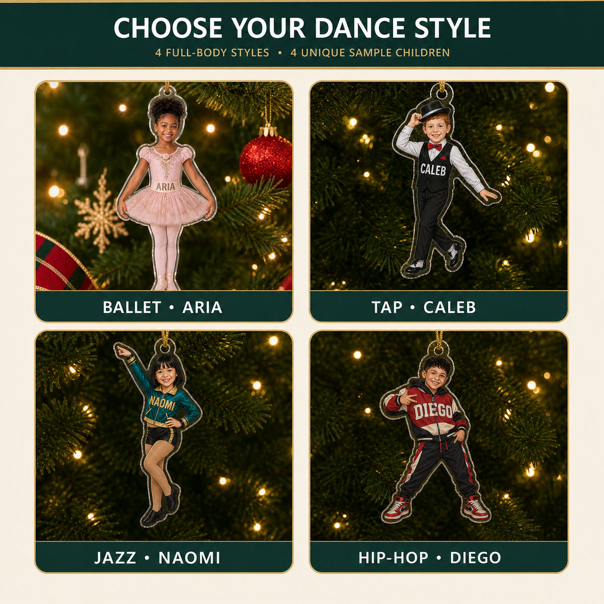 Personalized Kids Ballet Dance Photo Ornament - Custom Acrylic Christmas Keepsake - image 5