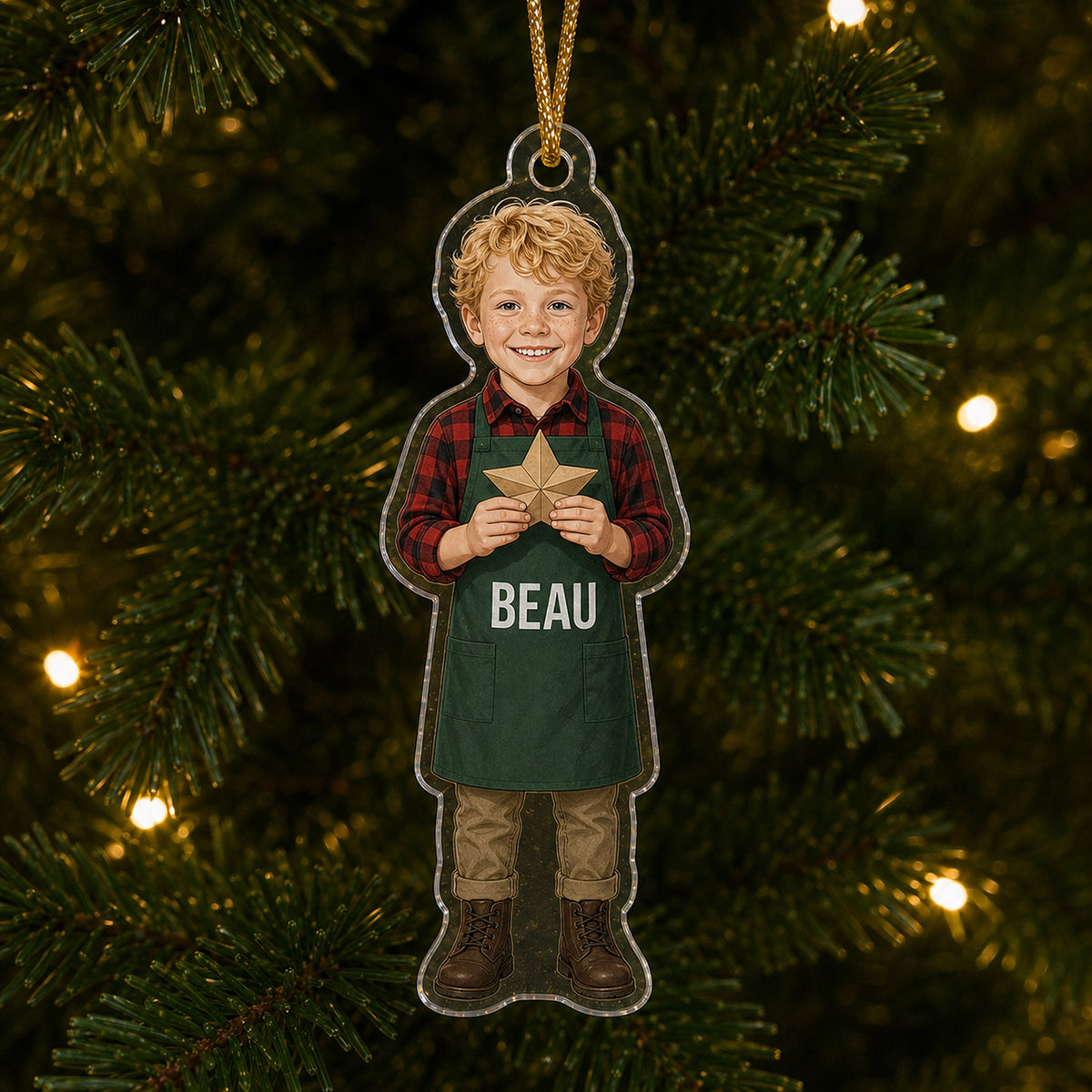 Personalized Kids Creative Arts Photo Ornament - Custom Acrylic Christmas Keepsake - image 4