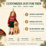 Personalized Kids and Pets Photo Ornament - Custom Acrylic Christmas Keepsake - image 6