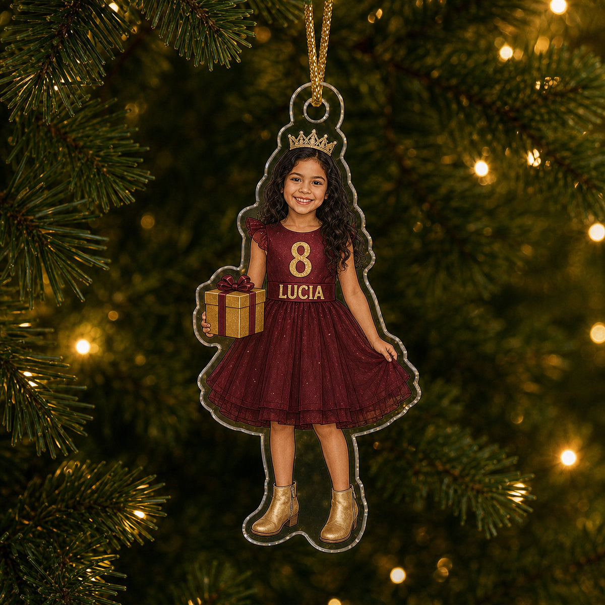 Personalized Kids First School Milestone Photo Ornament - Custom Acrylic Christmas Keepsake - image 3