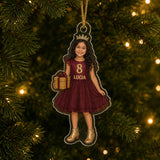 Personalized Kids First School Milestone Photo Ornament - Custom Acrylic Christmas Keepsake - image 3