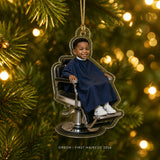 Personalized Kids First Haircut Photo Ornament - Custom Acrylic Christmas Keepsake - image 2