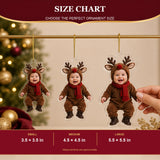 Personalized Baby Reindeer Christmas Photo Ornament - Custom Acrylic Christmas Keepsake - image 8